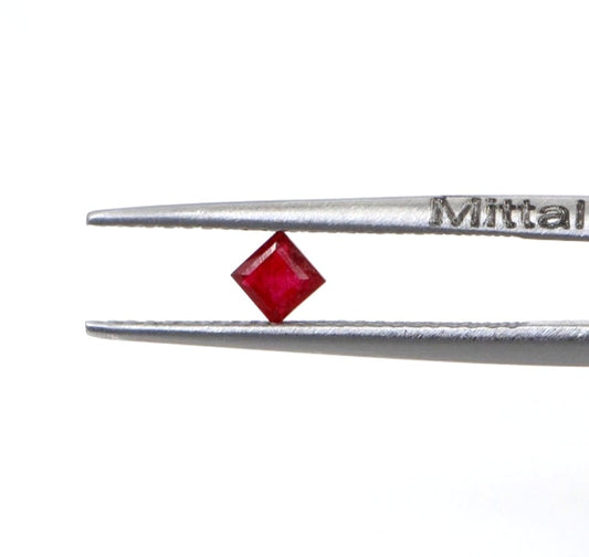 Natural Bangkok Ruby Calibrated Squares | 3mm & 3.5mm