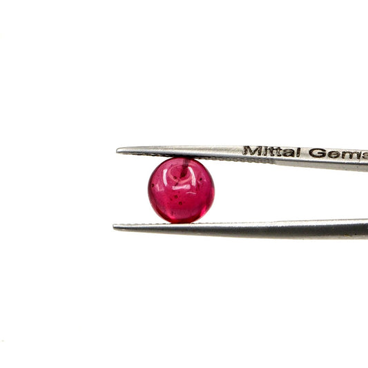 Natural Bangkok Ruby Calibrated Cabochon Rounds | 7mm & 8mm