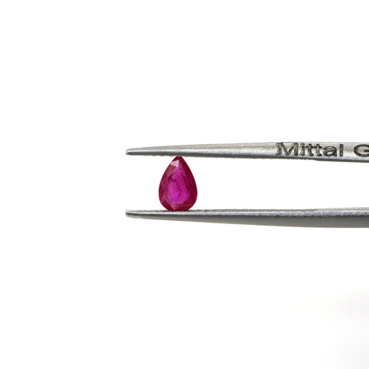 Natural Untreated Mozambique Ruby Calibrated Pears | 3x5mm & 4x6mm
