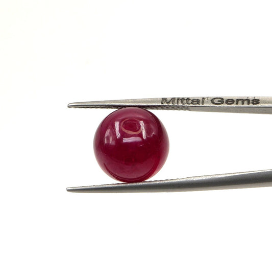 Natural Bangkok Ruby Calibrated Cabochon Rounds | 11mm & 12mm