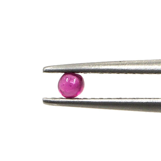 Natural Bangkok Ruby Calibrated Cabochon Rounds | 3mm & 3.5mm