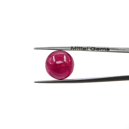 Natural Bangkok Ruby Calibrated Cabochon Rounds | 9mm & 10mm