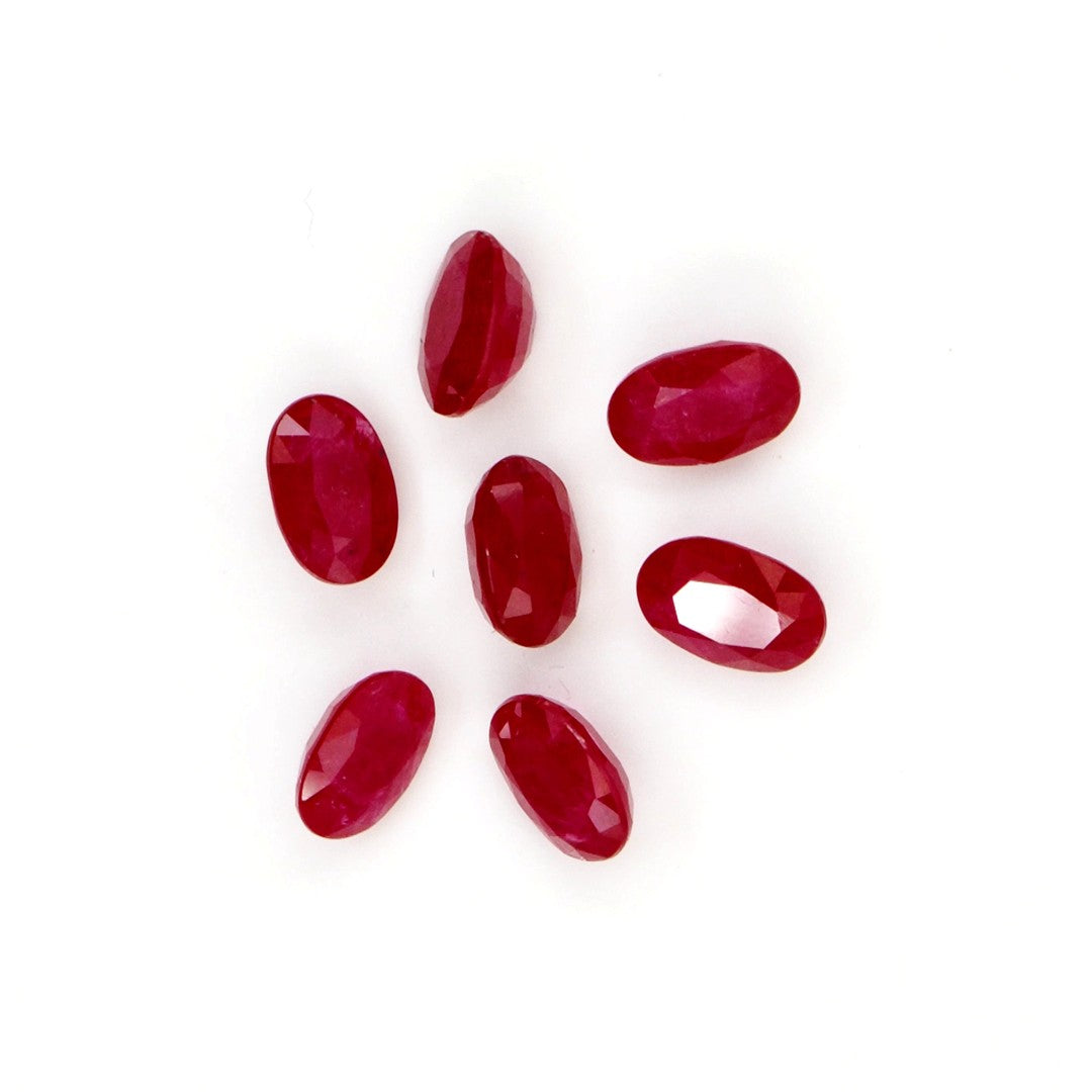 Natural Untreated Mozambique Ruby Calibrated Ovals | 3x5mm & 4x6mm