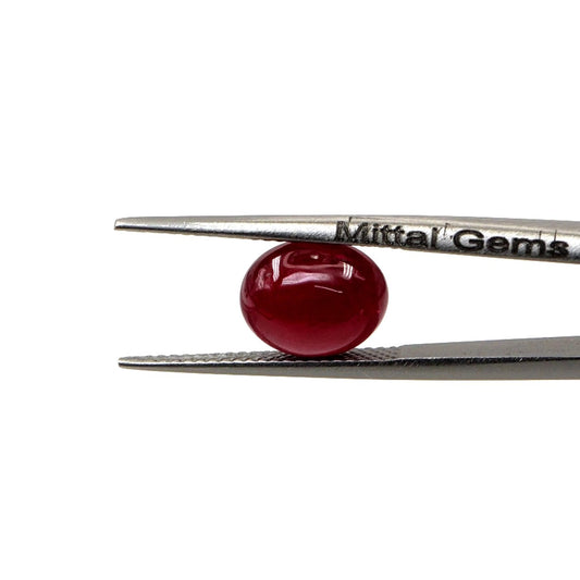 Natural Bangkok Ruby Calibrated Cabochon Ovals | 7x9mm & 8x10mm