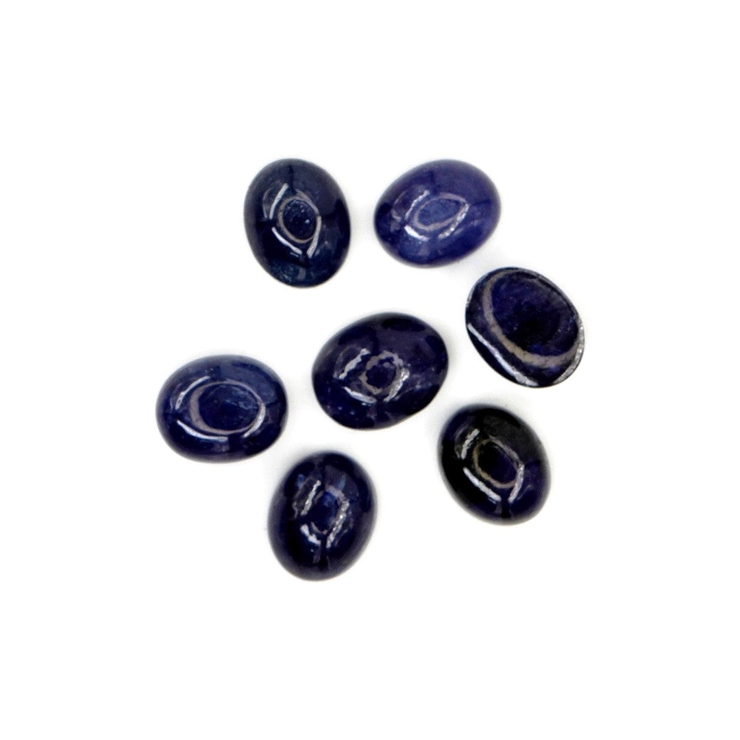 Natural Bangkok Blue Sapphire Calibrated Cabochon Ovals | 9x11mm & 10x12mm