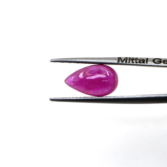 Natural Bangkok Ruby Calibrated Cabochon Pears | 7x9mm & 8x10mm