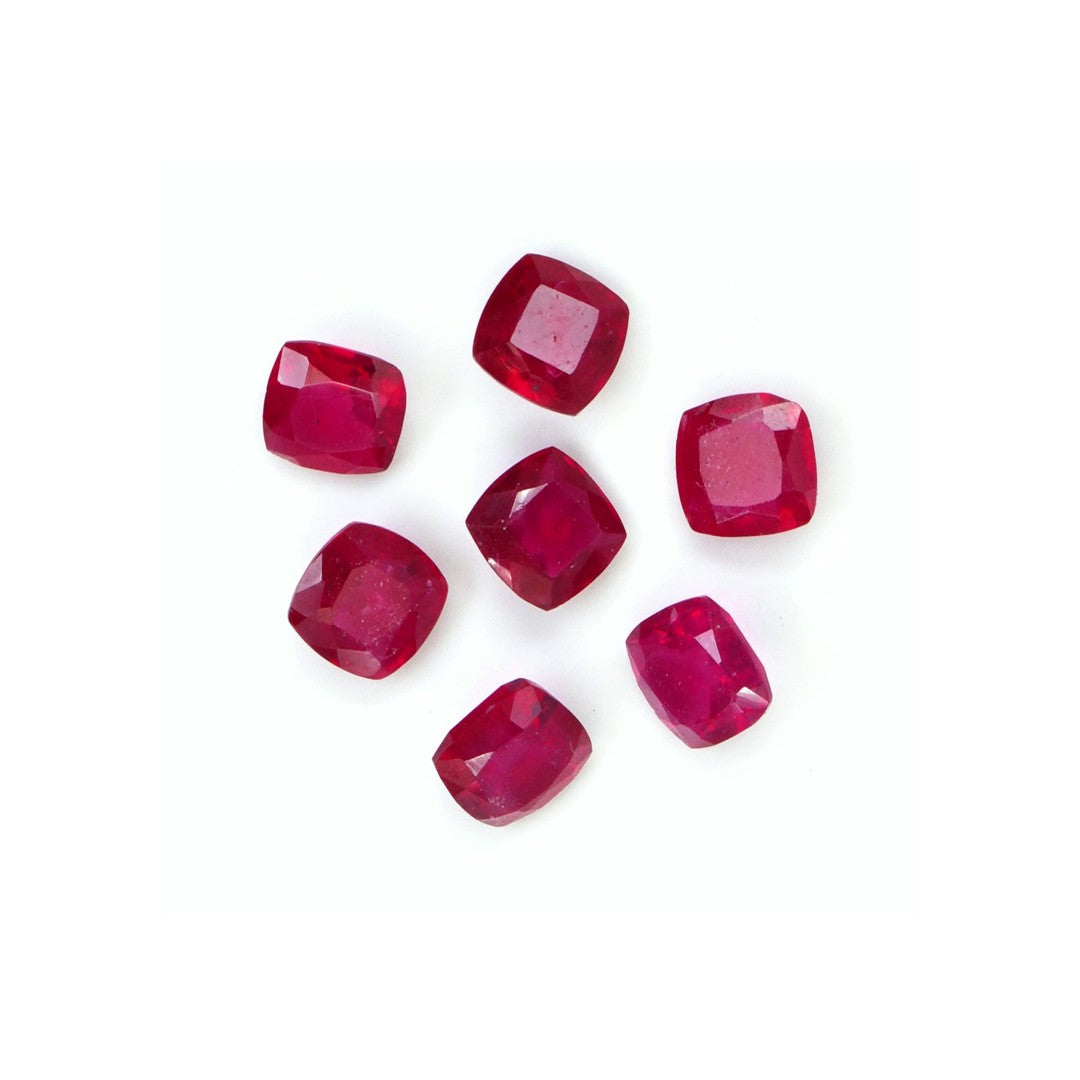 Natural Bangkok Ruby Calibrated Cushions | 6mm & 7mm