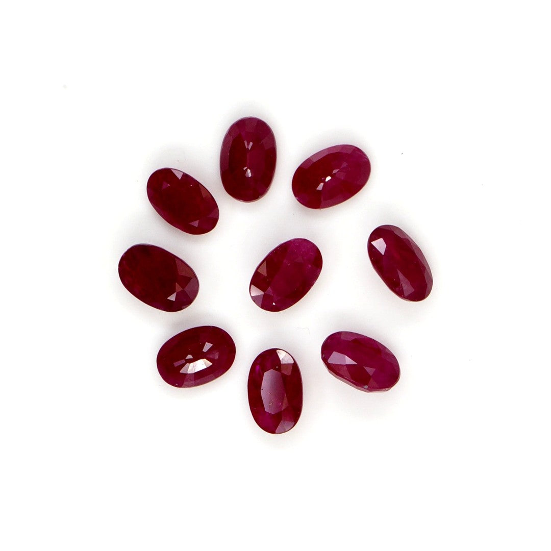 Natural Untreated Mozambique Ruby Calibrated Ovals | 3x5mm & 4x6mm