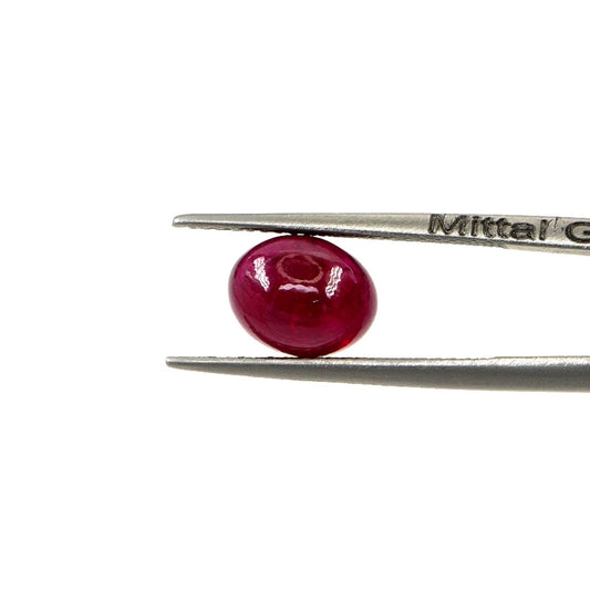 Natural Bangkok Ruby Calibrated Cabochon Ovals | 7x9mm & 8x10mm