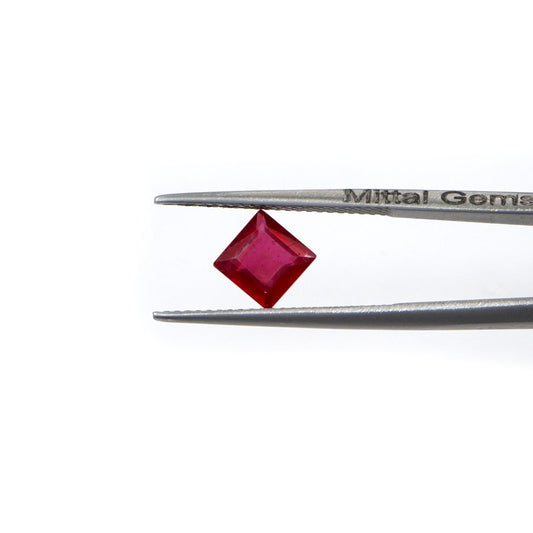 Natural Bangkok Ruby Calibrated Squares | 10mm & 11mm