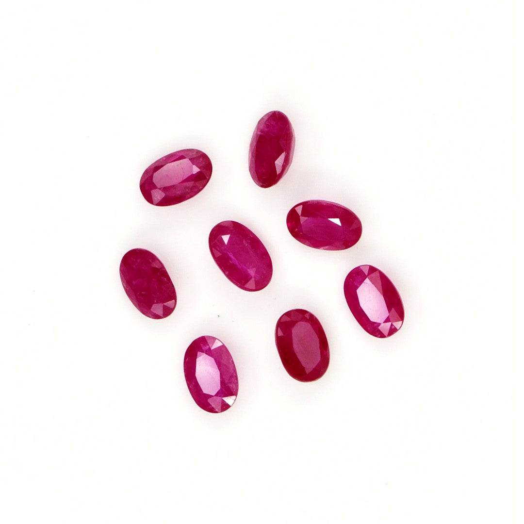 Natural Untreated Mozambique Ruby Calibrated Ovals | 3x5mm & 4x6mm