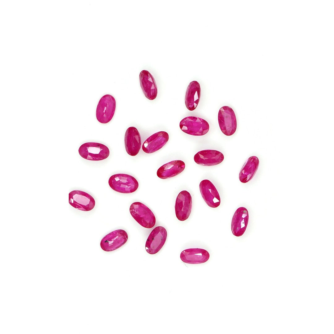 Natural Untreated Mozambique Ruby Calibrated Ovals | 3x5mm & 4x6mm