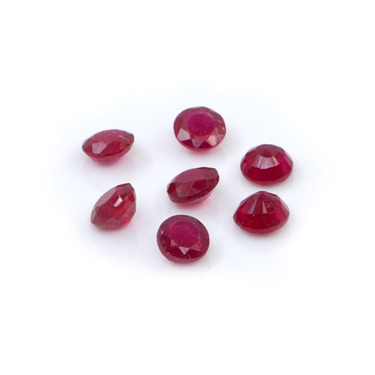 Natural Bangkok Ruby Calibrated Rounds | 3mm & 4mm