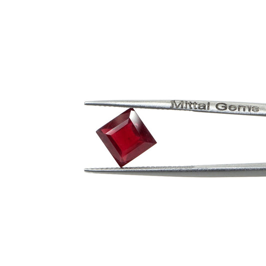 Natural Bangkok Ruby Calibrated Squares | 8mm & 9mm
