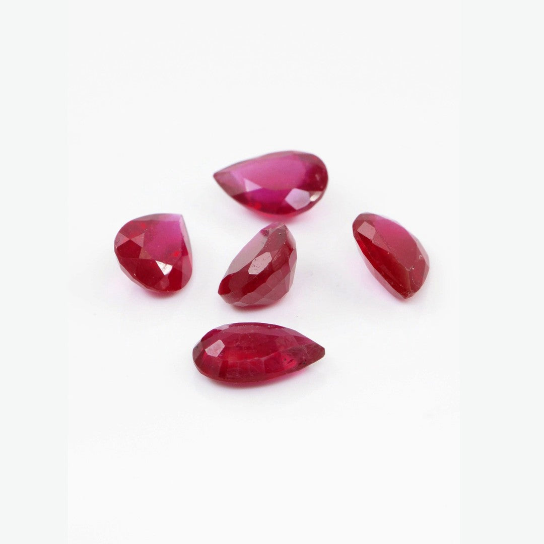 Natural Bangkok Ruby Calibrated Pears | 8x11mm & 9x12mm
