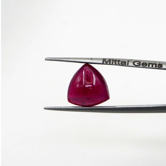 Natural Bangkok Ruby Calibrated Cabochon Trillions | 11mm