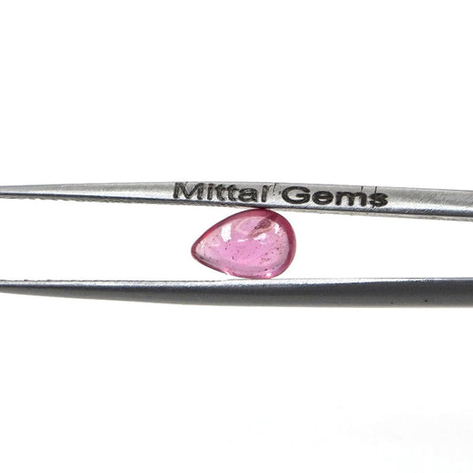 Natural Bangkok Ruby Calibrated Cabochon Pears | 5x7mm & 6x8mm