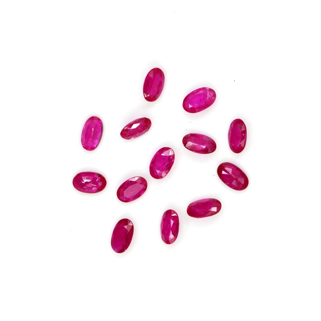 Natural Untreated Mozambique Ruby Calibrated Ovals | 3x5mm & 4x6mm