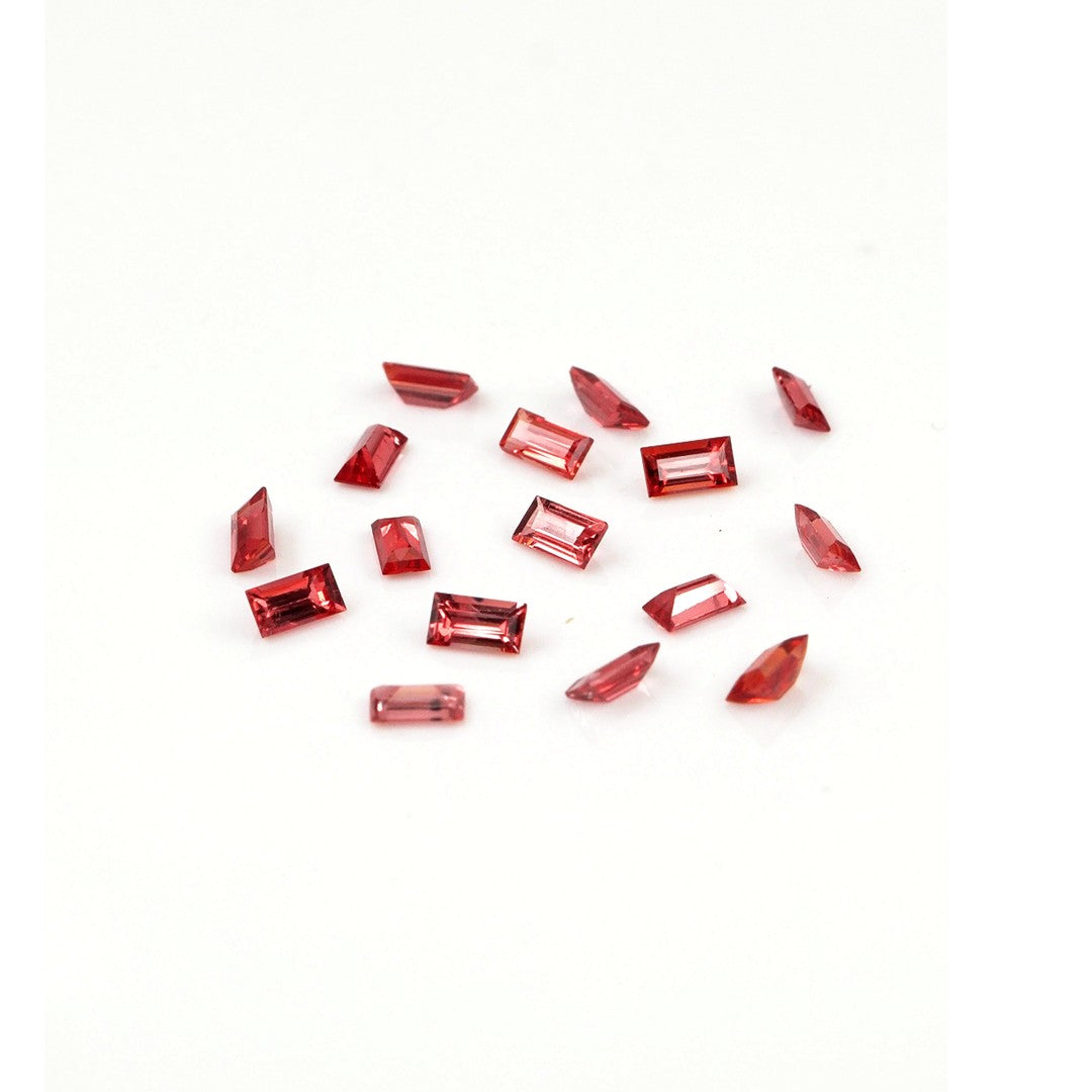 Natural Untreated Red Sapphire Calibrated Baguettes | 1.5x3mm