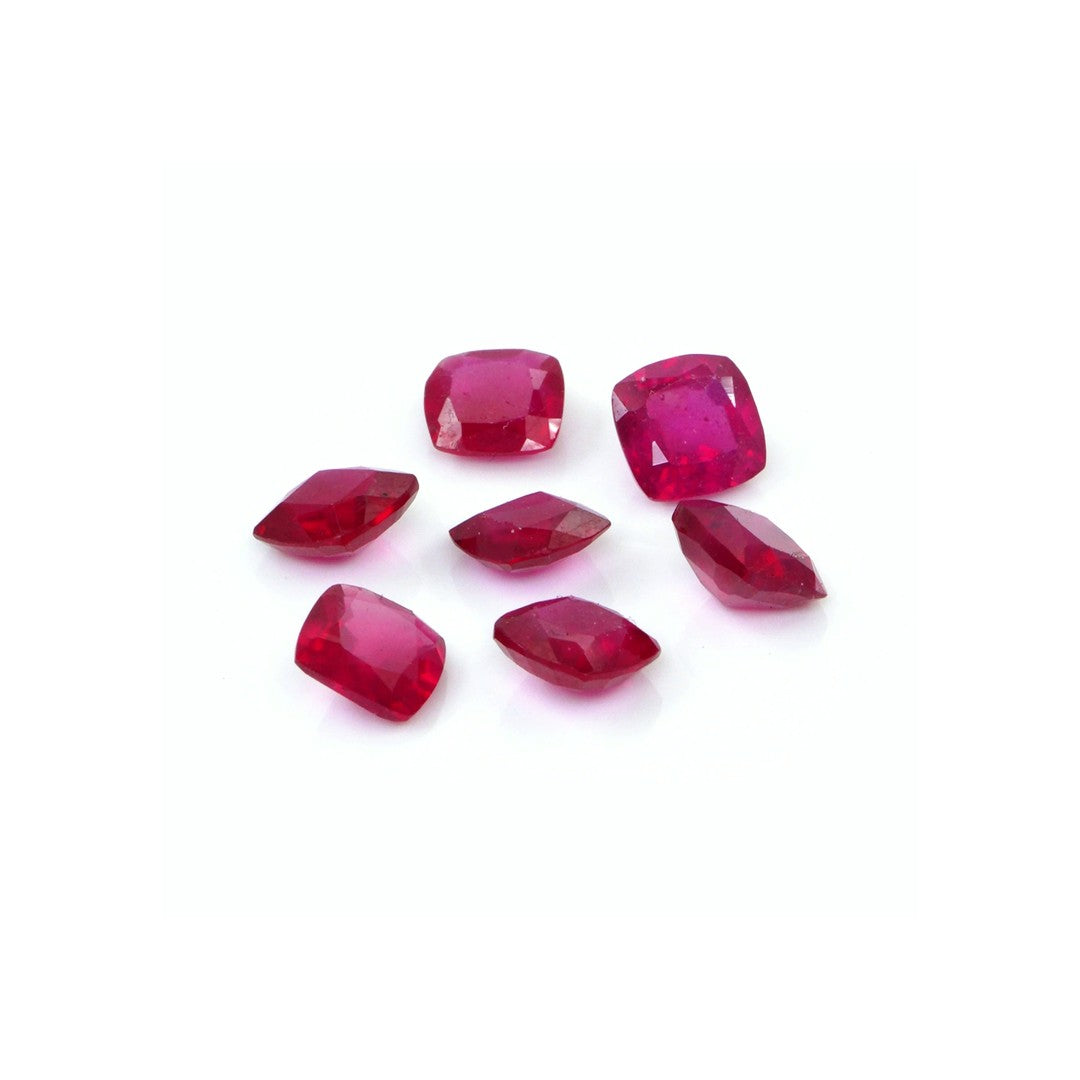 Natural Bangkok Ruby Calibrated Cushions | 6mm & 7mm