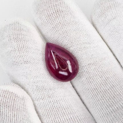 Natural Bangkok Ruby Cabochon Pears | 12.80cts