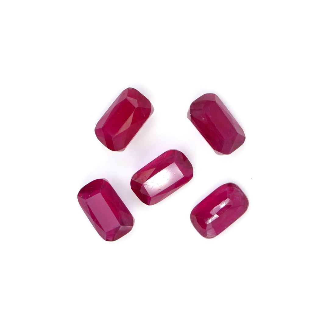 Natural Bangkok Ruby Calibrated Long Cushion | 5x7mm & 6x8mm