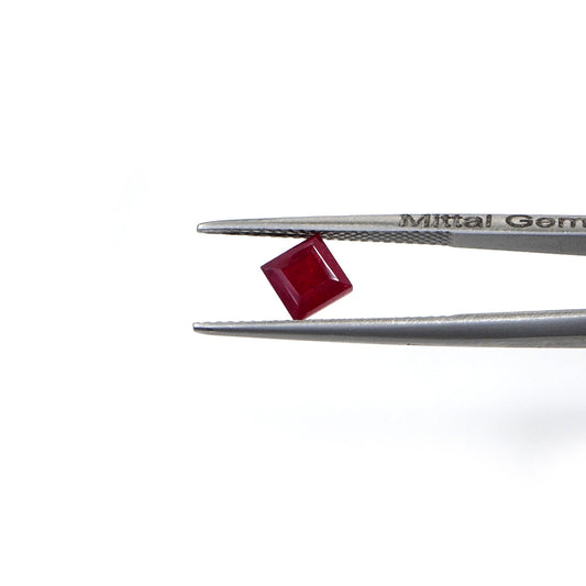 Natural Bangkok Ruby Calibrated Squares | 4mm & 5mm