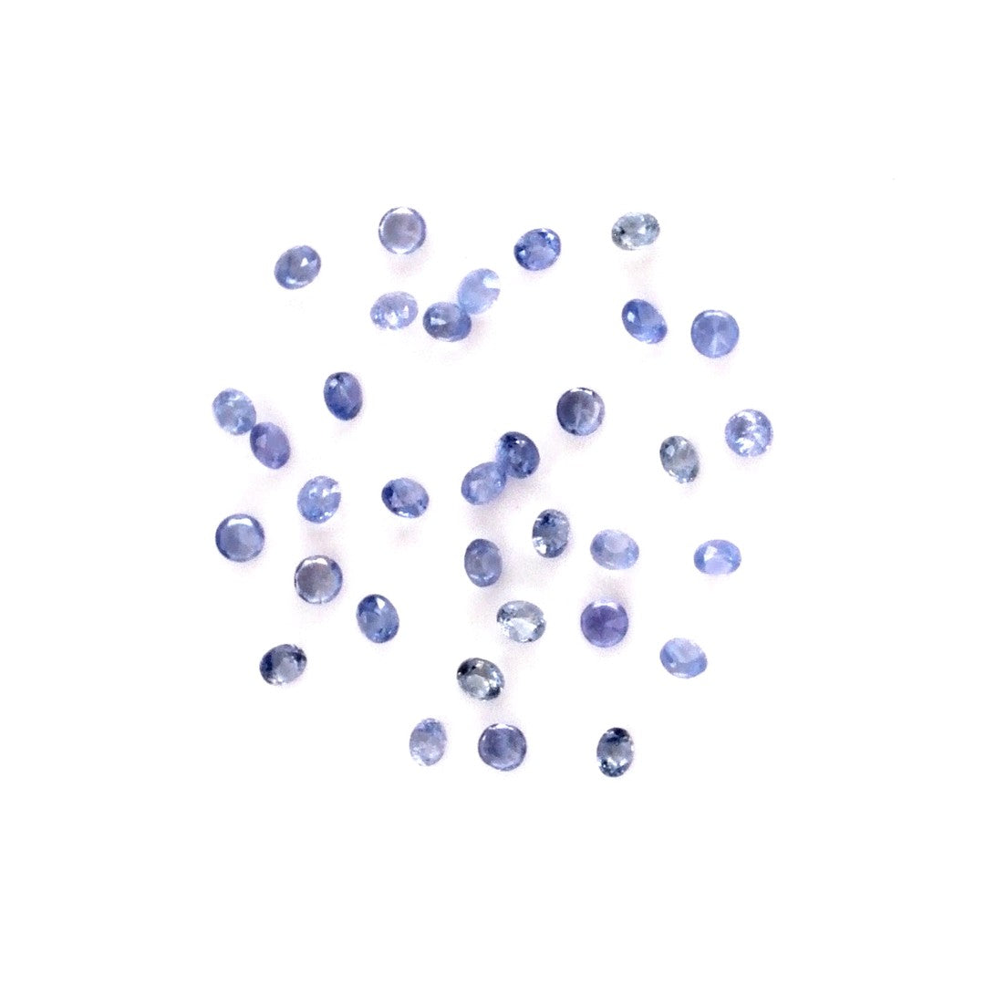 Natural Untreated Blue Sapphire Calibrated Rounds | 2mm