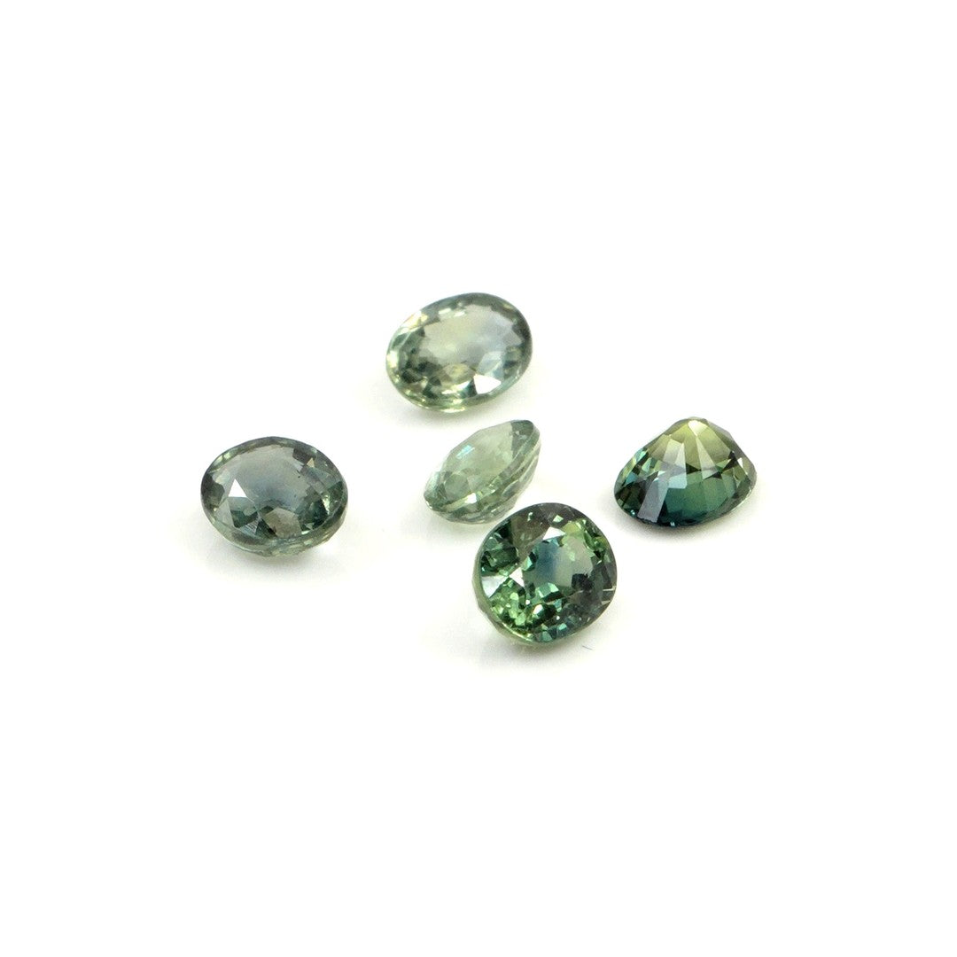 Natural Natural Untreated Teal Sapphire Calibrated Ovals | 3x4mm & 4x5mm