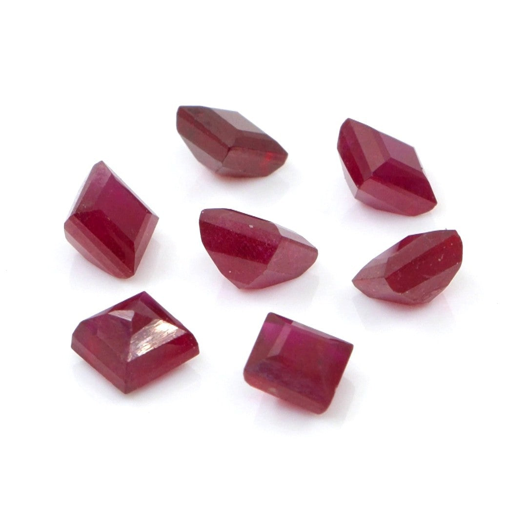 Natural Bangkok Ruby Calibrated Squares | 3mm & 3.5mm