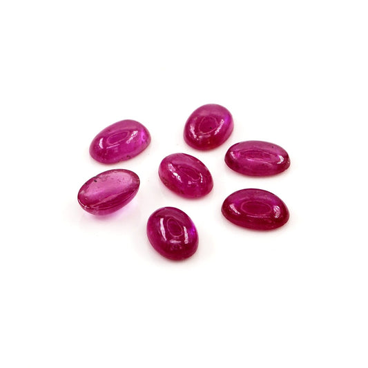 Natural Bangkok Ruby Calibrated Cabochon Ovals | 5x7mm & 6x8mm