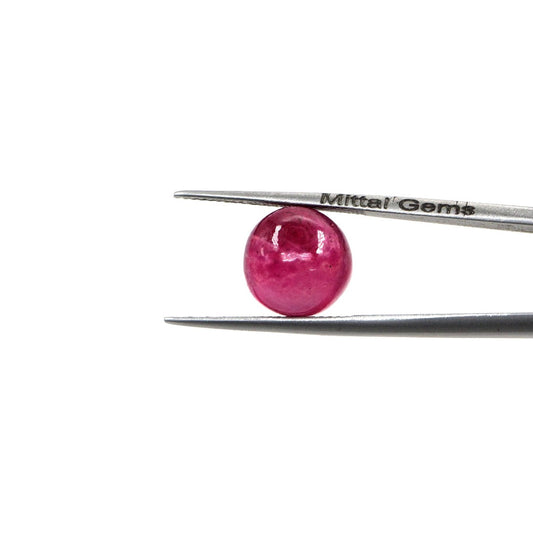 Natural Bangkok Ruby Calibrated Cabochon Rounds | 9mm & 10mm