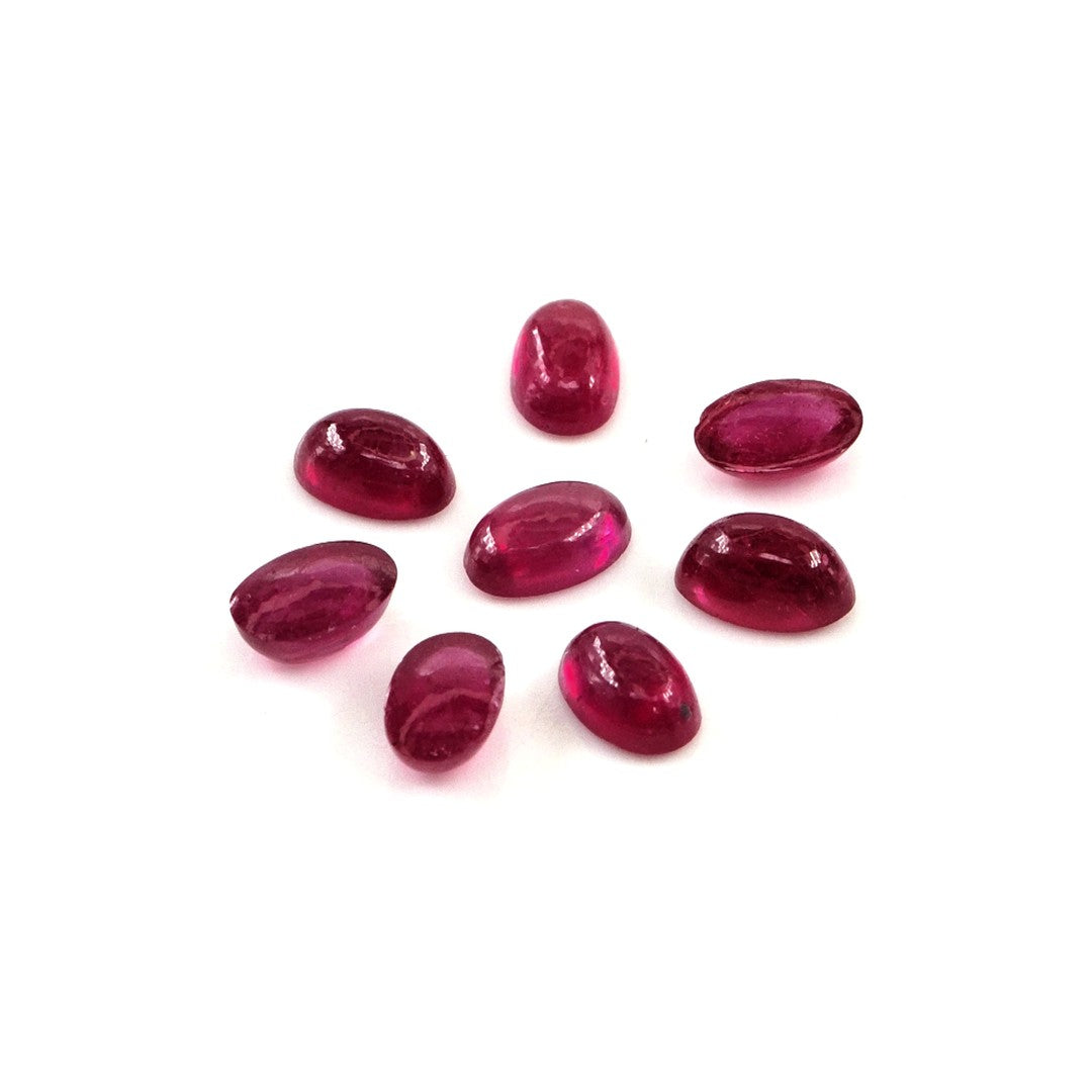 Natural Bangkok Ruby Calibrated Cabochon Ovals | 3x5mm & 4x6mm