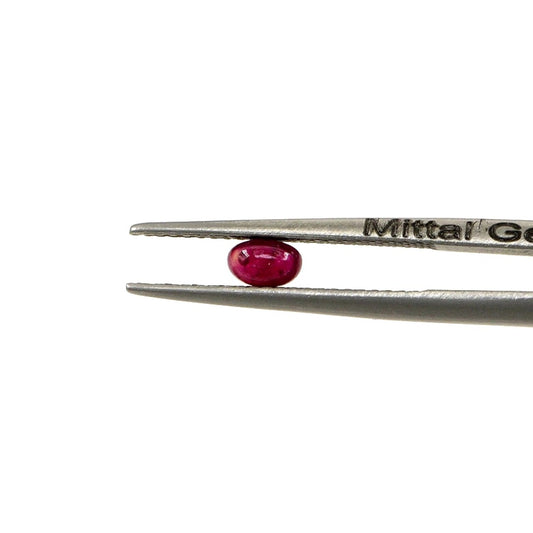 Natural Bangkok Ruby Calibrated Cabochon Ovals | 2x4mm