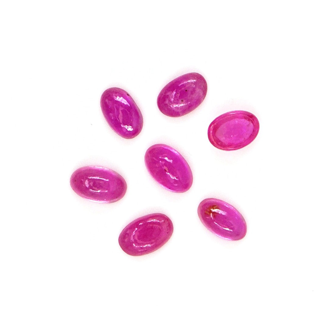 Natural Bangkok Ruby Calibrated Cabochon Ovals | 2x4mm