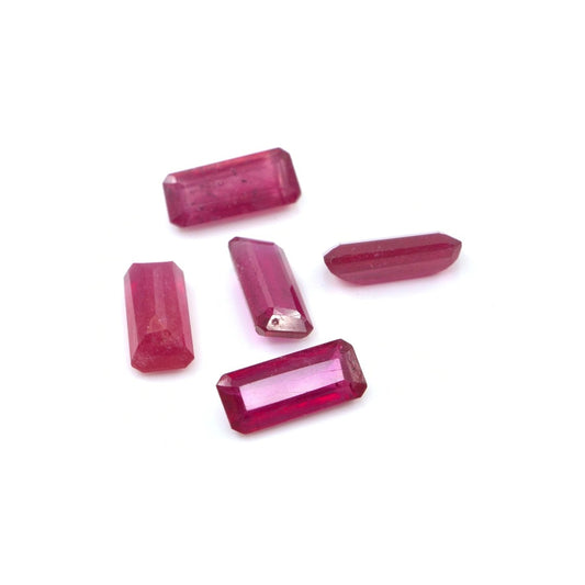Natural Bangkok Ruby Calibrated Octagons | 4x9mm & 5x11mm
