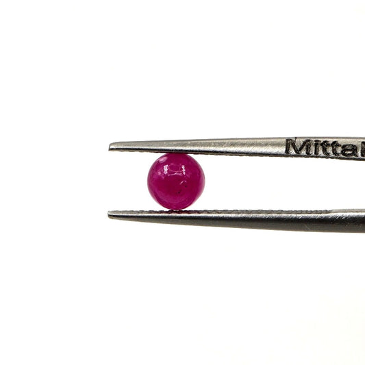 Natural Bangkok Ruby Calibrated Cabochon Rounds | 5mm & 6mm