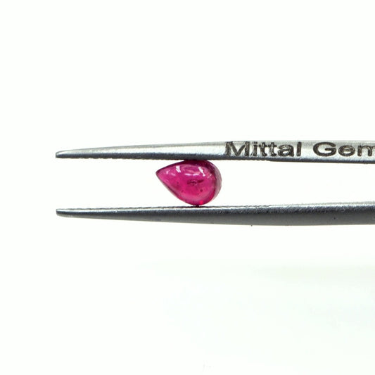 Natural Bangkok Ruby Calibrated Cabochon Pears | 3x5mm & 4x6mm