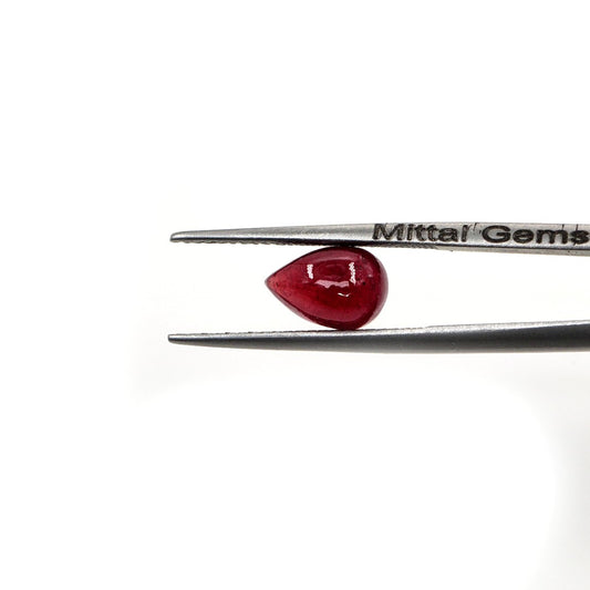 Natural Bangkok Ruby Calibrated Cabochon Pears | 6x9mm & 7x10mm