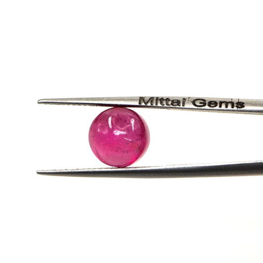 Natural Bangkok Ruby Calibrated Cabochon Rounds | 9mm & 10mm