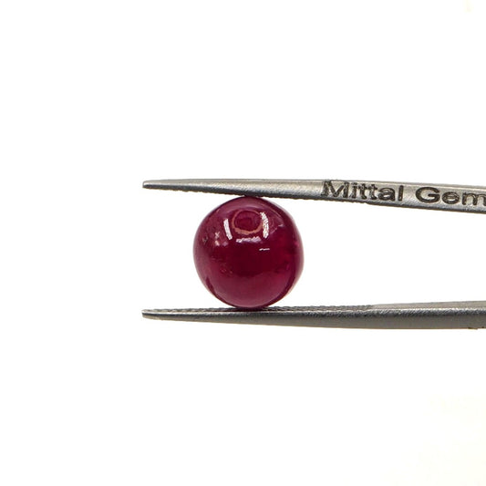 Natural Bangkok Ruby Calibrated Cabochon Rounds | 9mm & 10mm