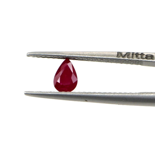 Natural Untreated Mozambique Ruby Calibrated Pears | 3x5mm & 4x6mm