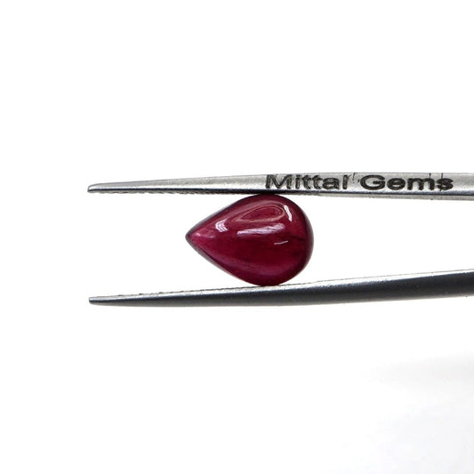 Natural Bangkok Ruby Calibrated Cabochon Pears | 7x9mm & 8x10mm