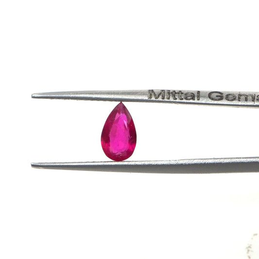 Natural Bangkok Ruby Calibrated Pears | 6x9mm & 7x10mm