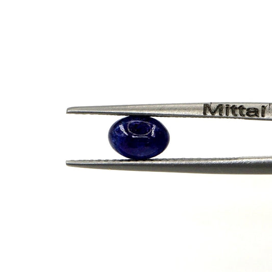Natural Bangkok Blue Sapphire Calibrated Cabochon Ovals | 5x7mm & 6x8mm