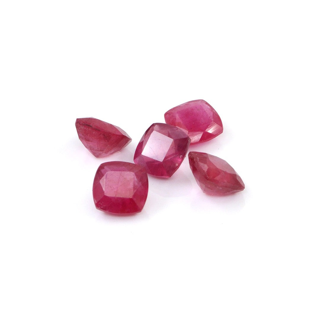 Natural Bangkok Ruby Calibrated Cushions | 4mm & 5mm