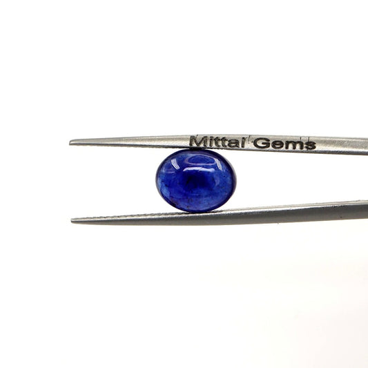 Natural Bangkok Blue Sapphire Calibrated Cabochon Ovals | 9x11mm & 10x12mm