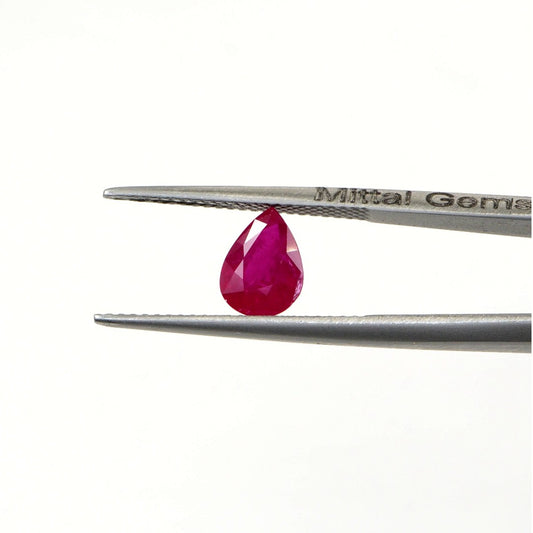 Natural Untreated Mozambique Ruby Calibrated Pears | 5x7mm & 6x8mm