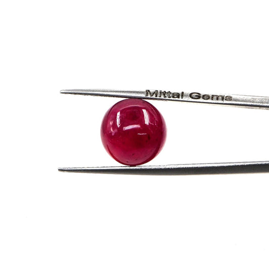 Natural Bangkok Ruby Calibrated Cabochon Rounds | 11mm & 12mm