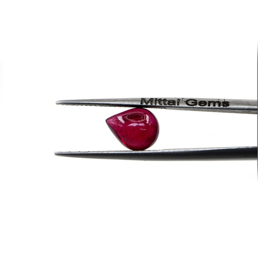 Natural Bangkok Ruby Calibrated Cabochon Pears | 7x9mm & 8x10mm